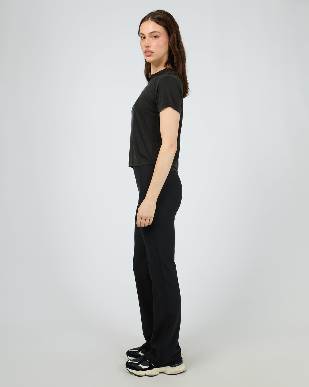 Aae Rib Flare Pants Black