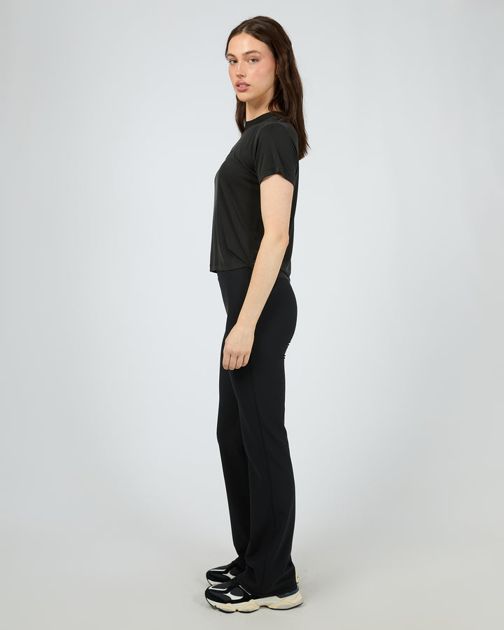 Aae Rib Flare Pants Black