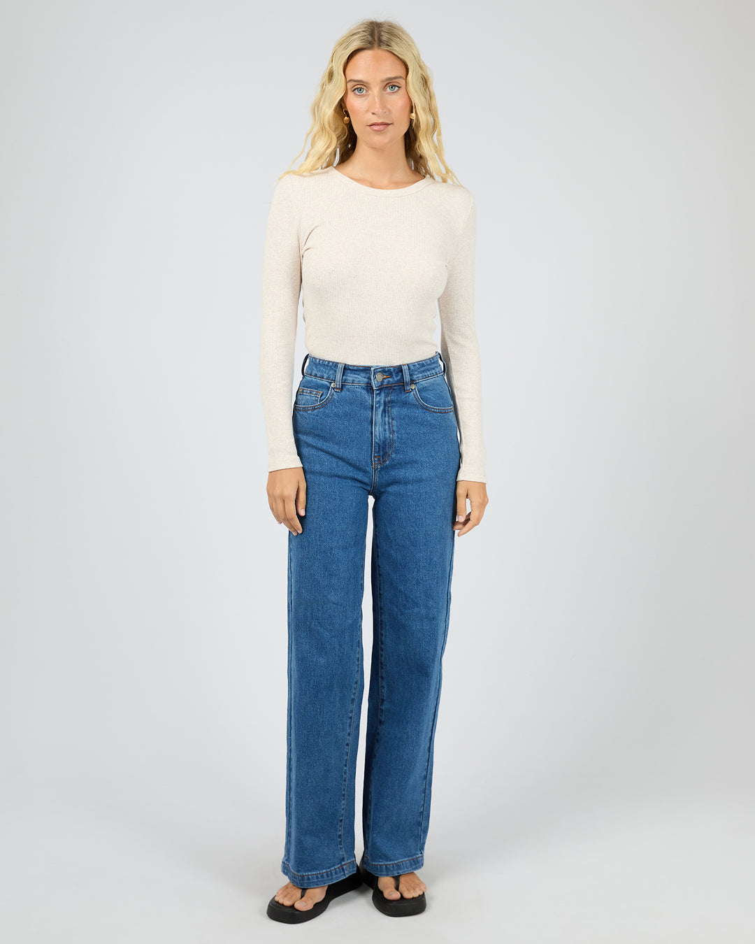 Eve Rib Baby Long Sleeve Tee Oatmeal