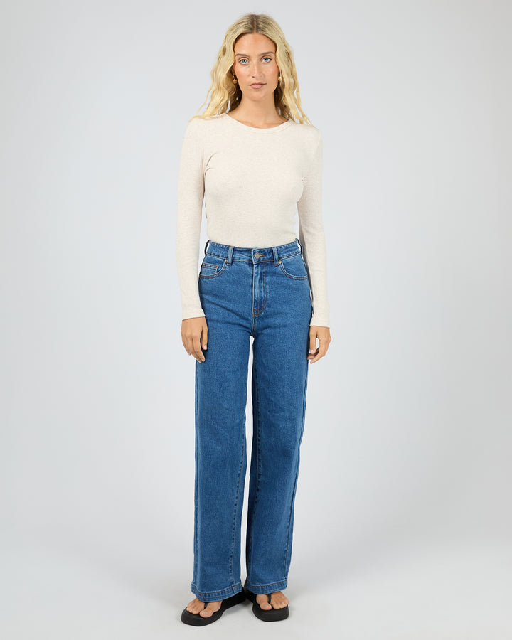 Eve Rib Baby Long Sleeve Tee Oatmeal