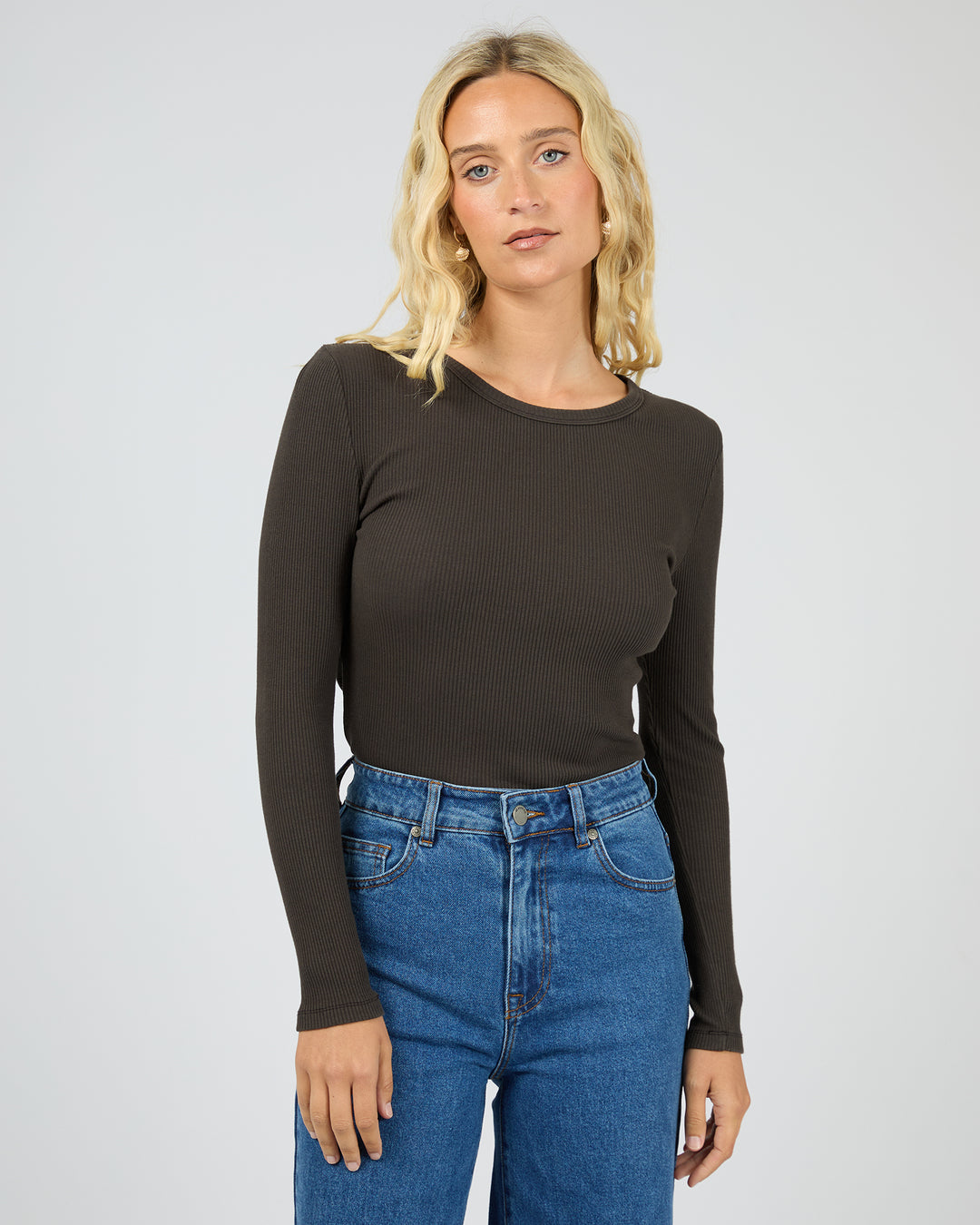 Eve Rib Baby Long Sleeve Tee Washed Black