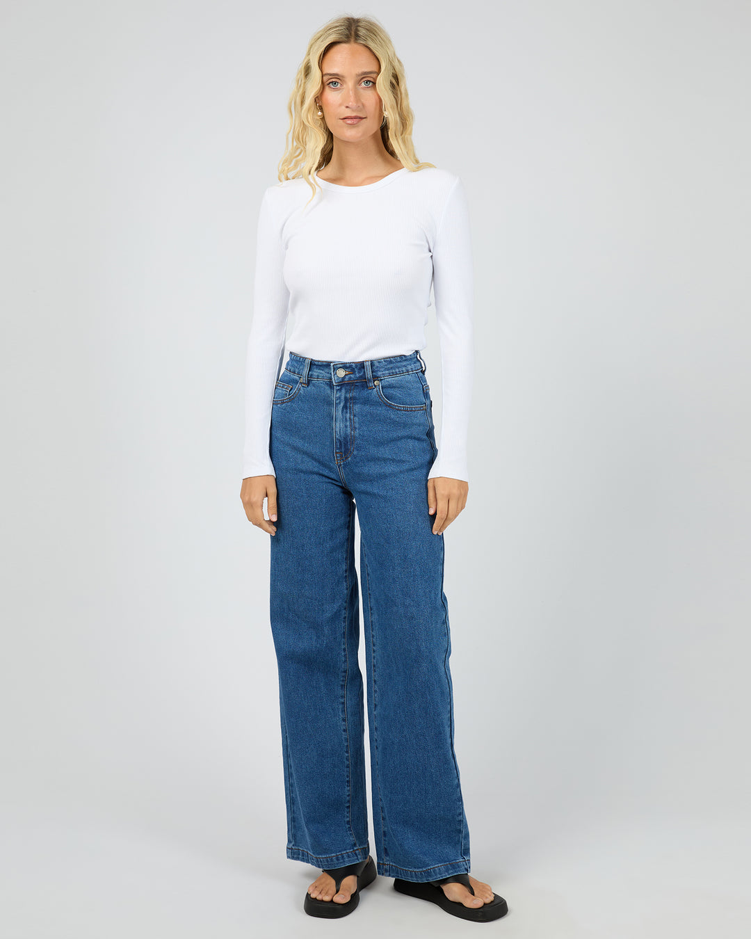Eve Rib Baby Long Sleeve Tee White