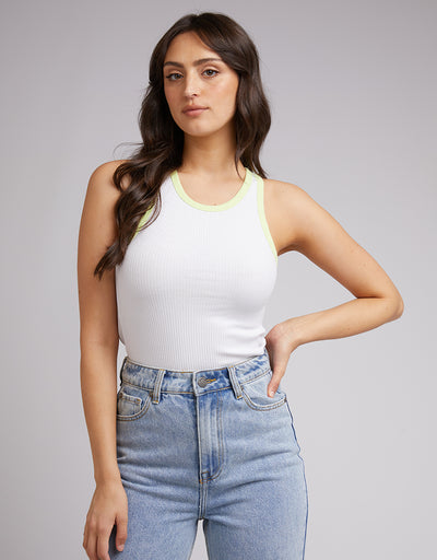 Eve Rib Ringer Tank Green