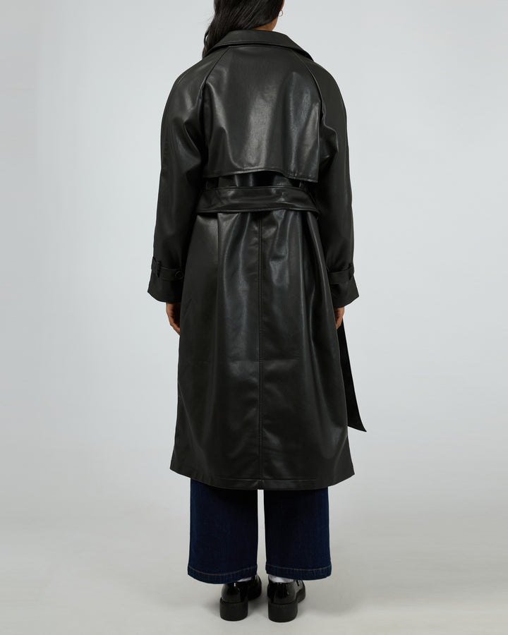 Eve Luxe Trench Coat Black