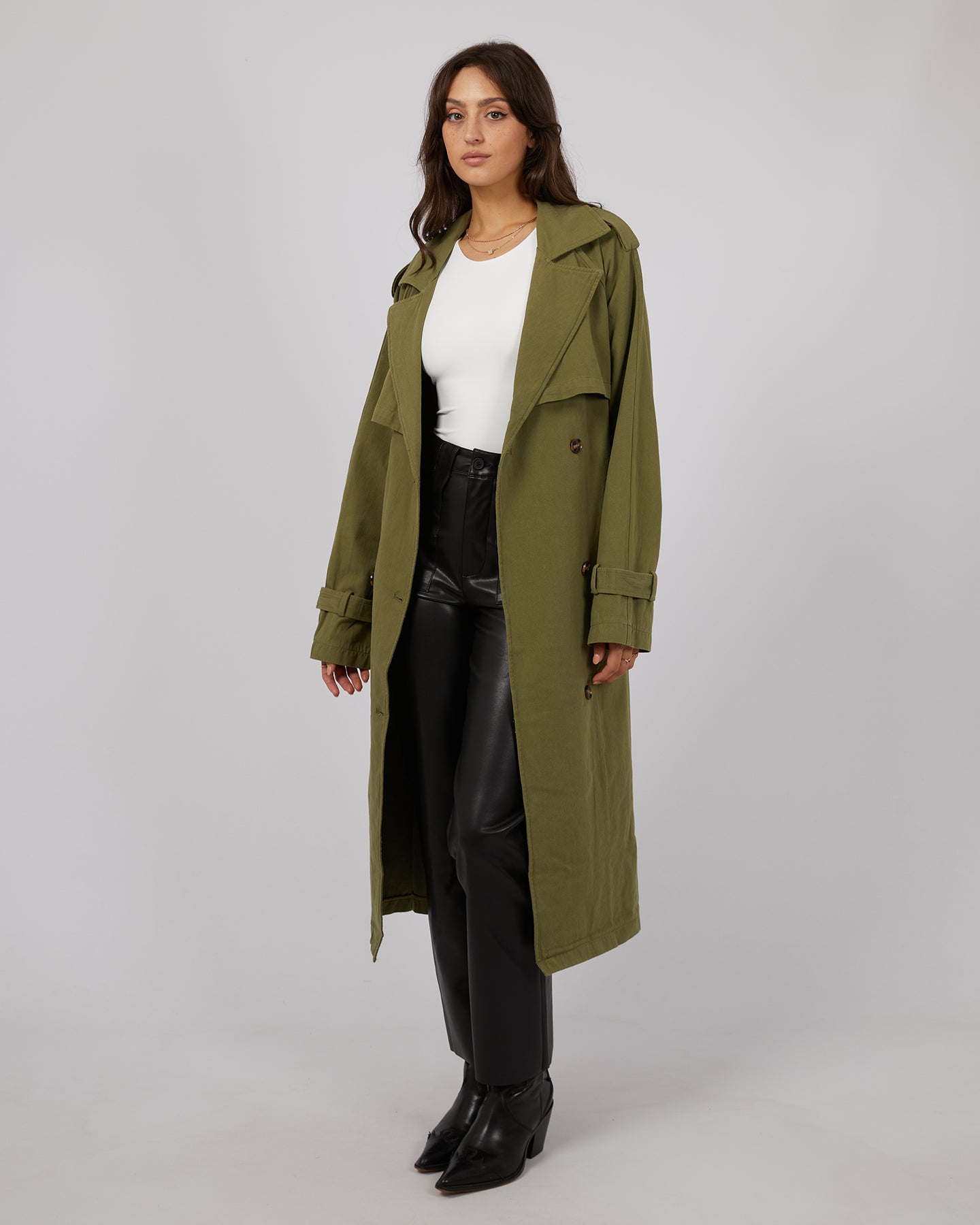 Eve Trench Coat Khaki All About Eve Clothing Eve trench coat khaki all about eve clothing