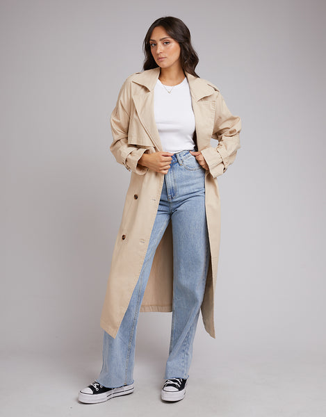 Eve Trench Coat Tan All About Eve Clothing