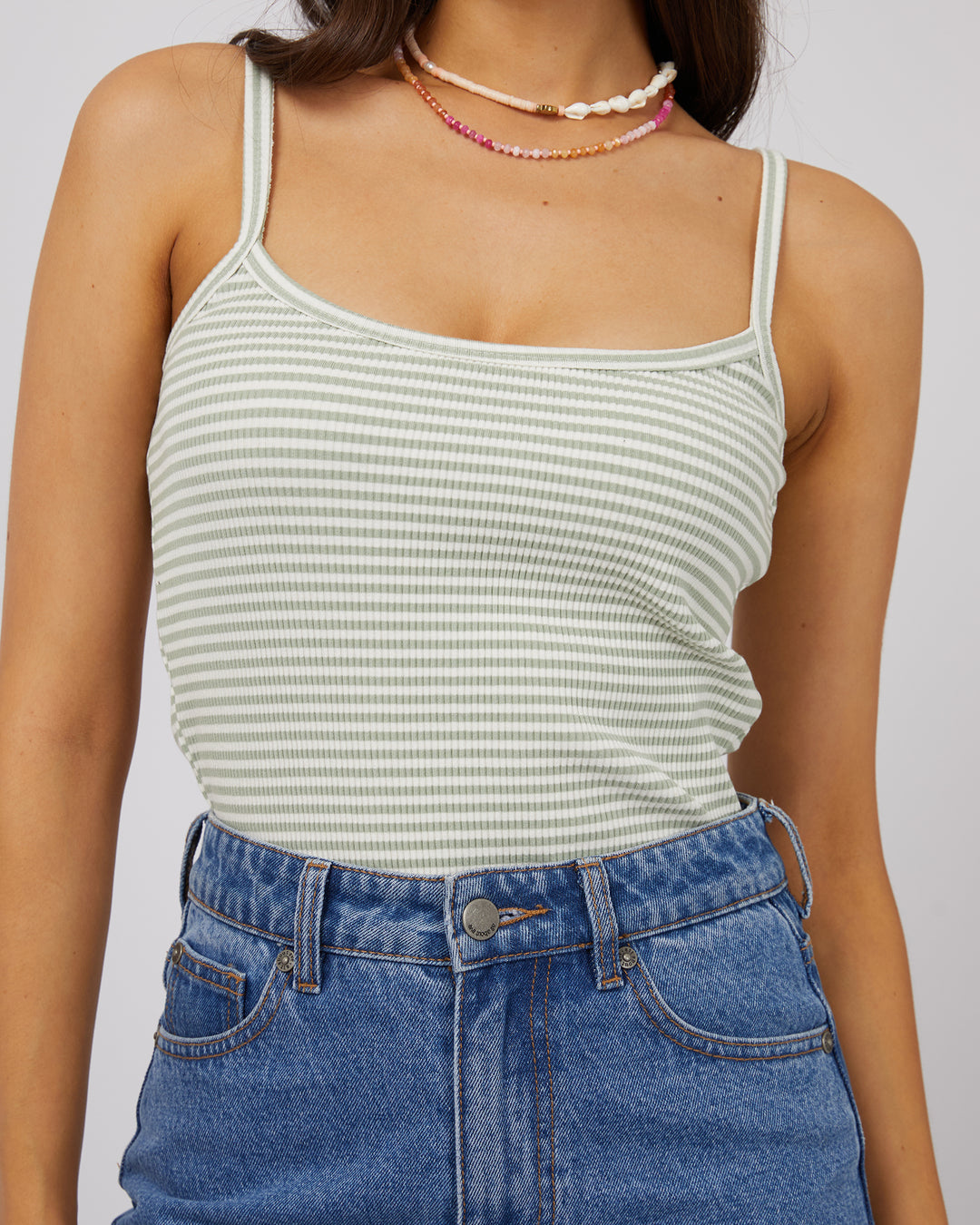 Eve Rib Stripe Cami Surf