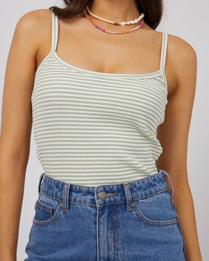 Eve Rib Stripe Cami Surf