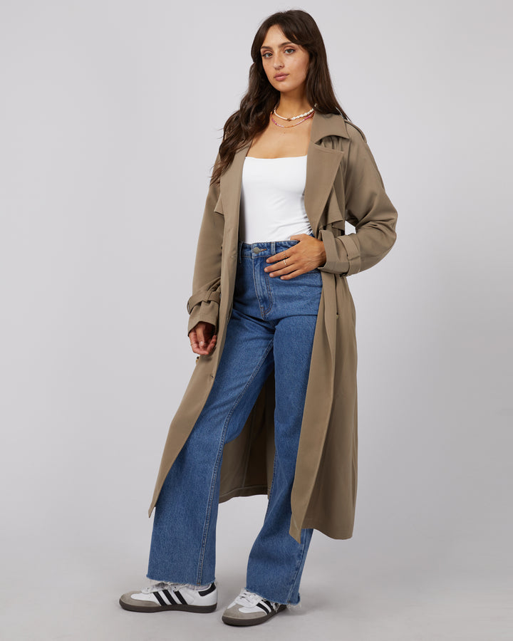 Eve Staple Trench Coat Tan