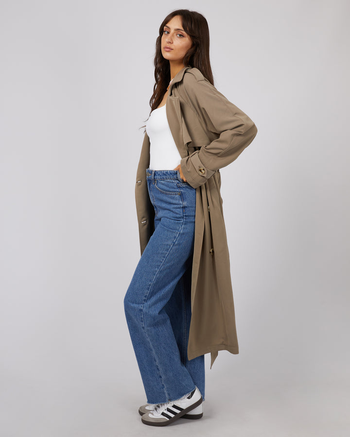 Eve Staple Trench Coat Tan