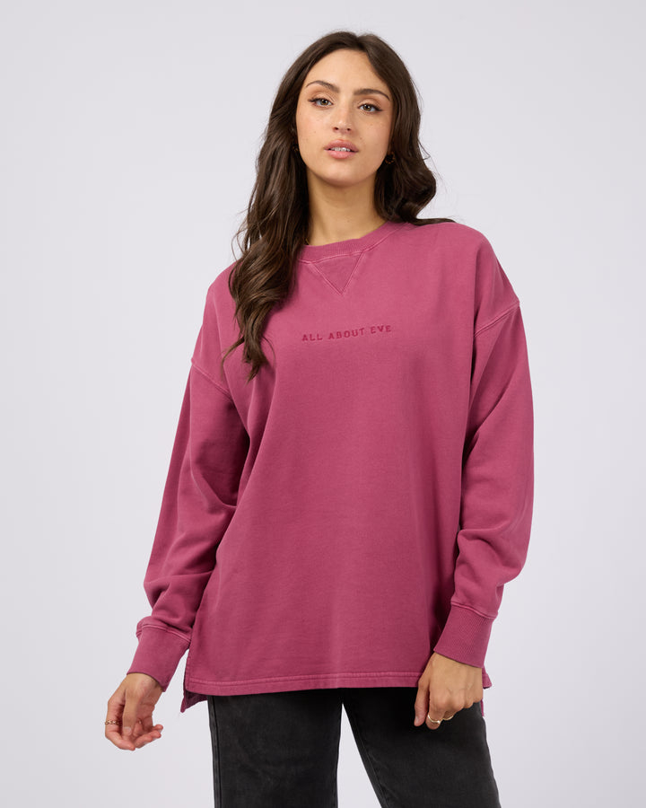 Aae Washed Relaxed Crew Blush