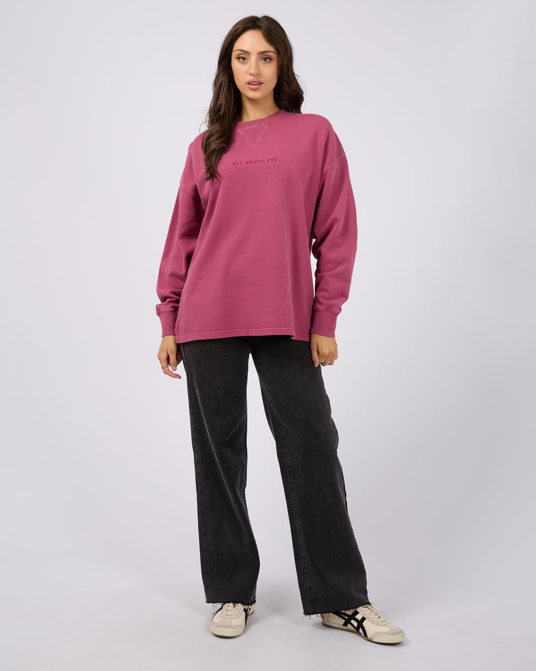 Aae Washed Relaxed Crew Blush