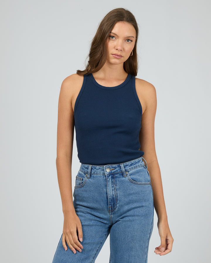 Eve Rib Baby Tank Navy