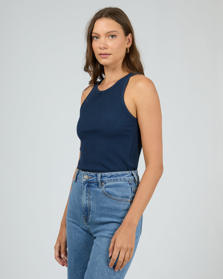 Eve Rib Baby Tank Navy