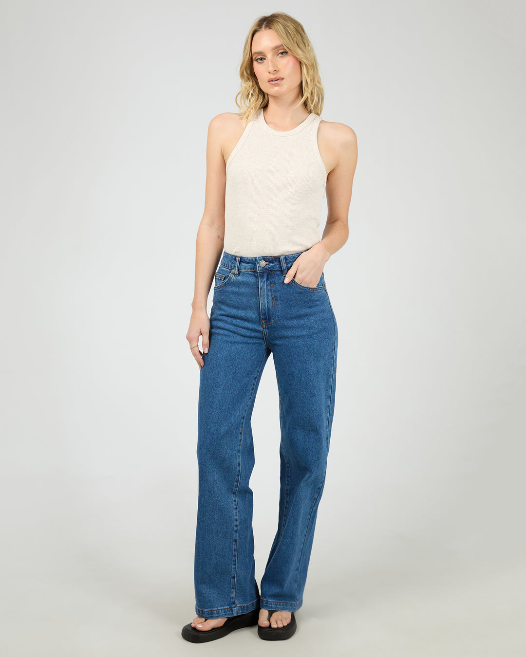 Eve Rib Baby Tank Oatmeal