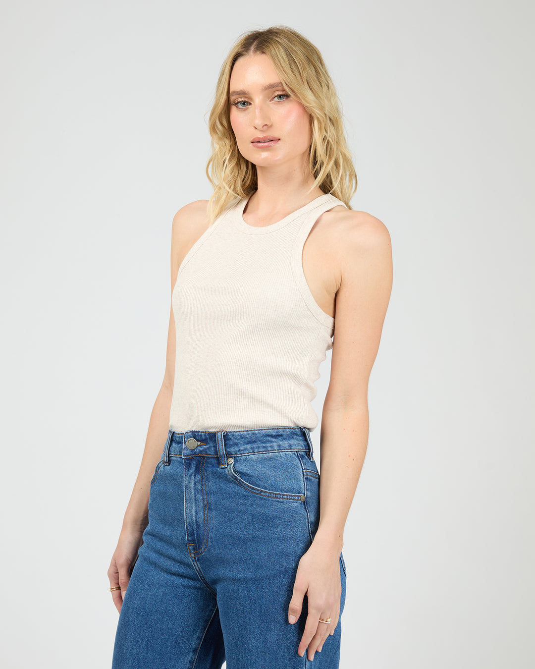 Eve Rib Baby Tank Oatmeal