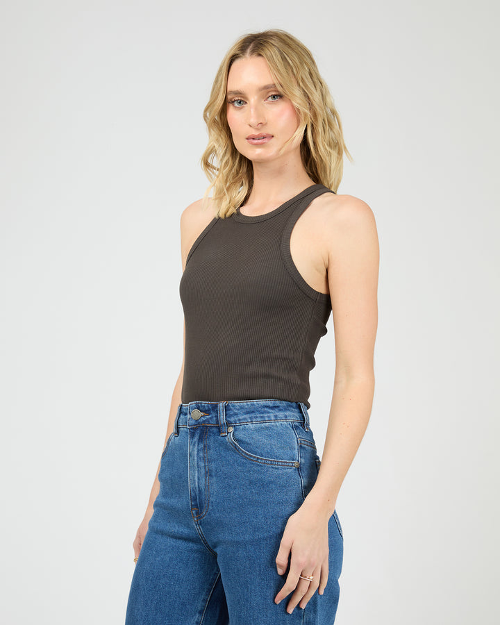 Eve Rib Baby Tank Washed Black