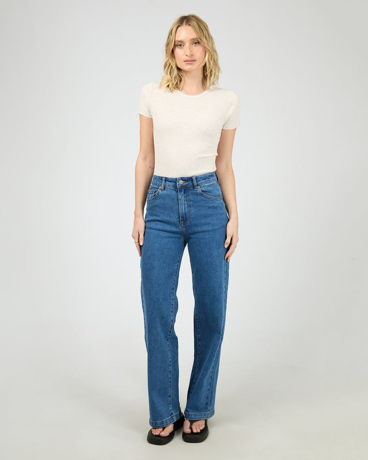 Eve Rib Baby Tee Oatmeal