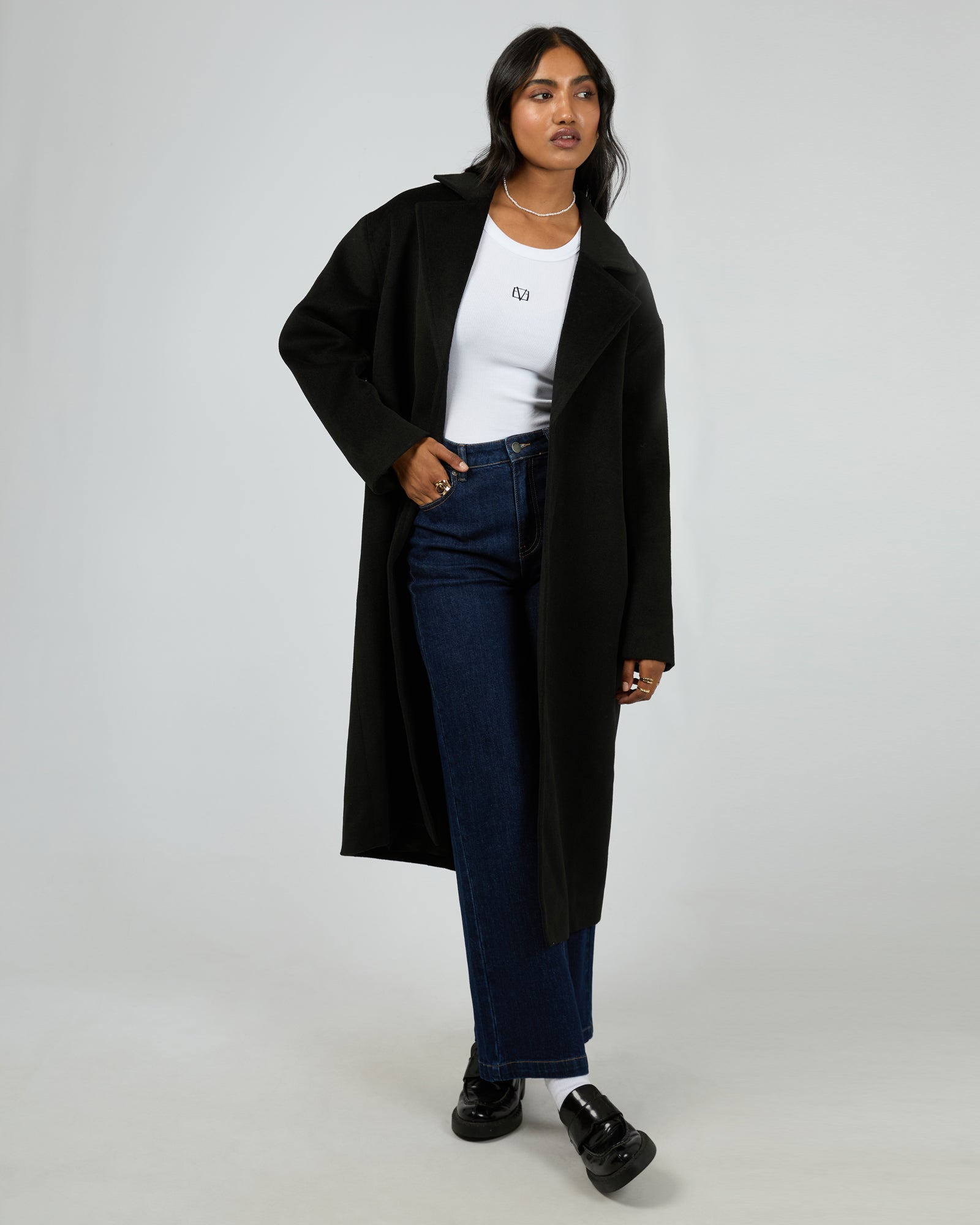 Eve Luxe Basic Coat Black – All About Eve Clothing