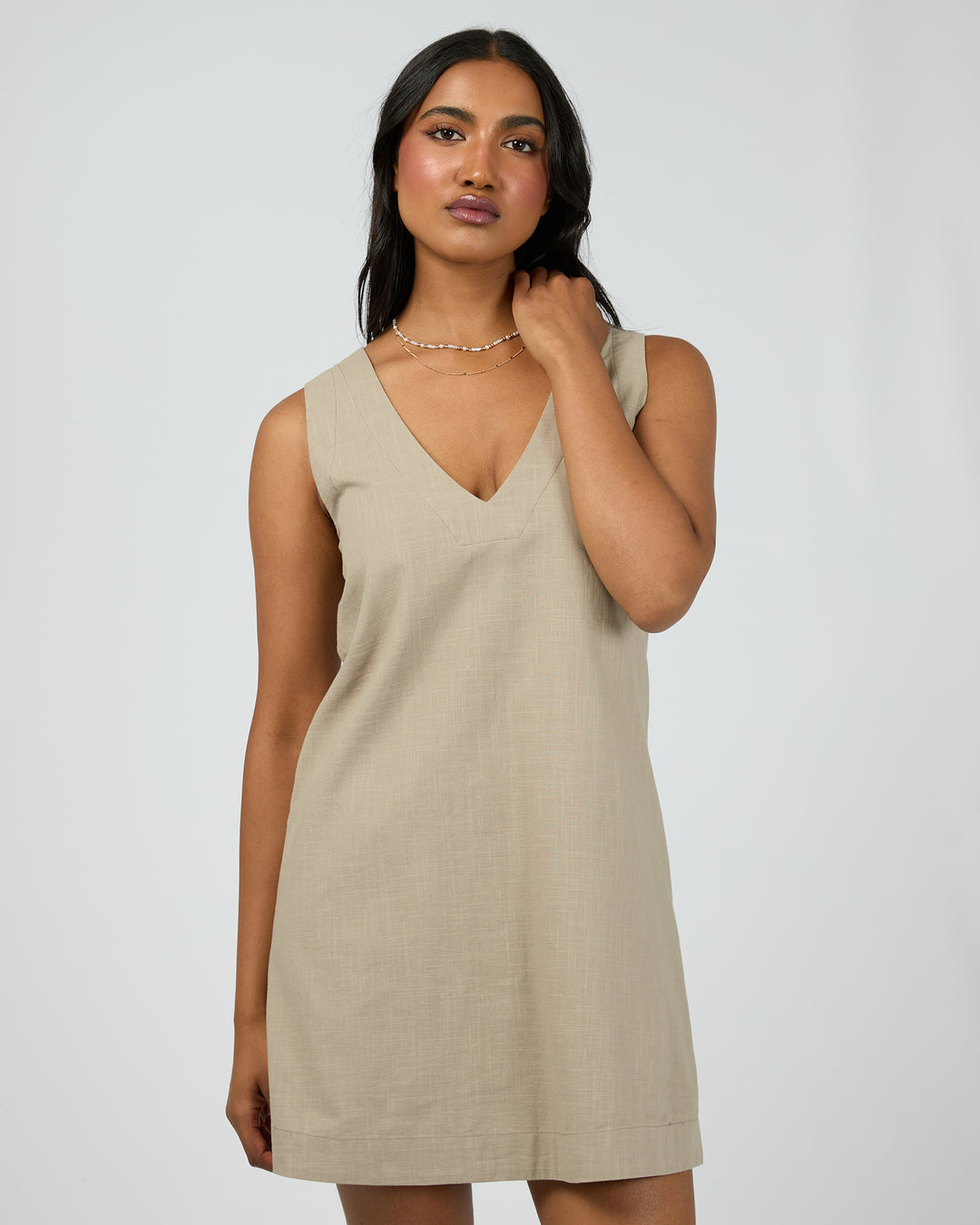 Essential Mini Dress Stone