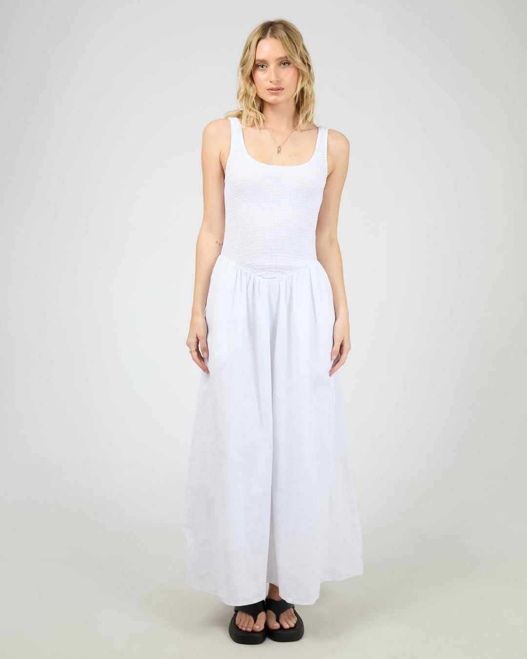 Essential Maxi Dress White  All About Eve Clothing