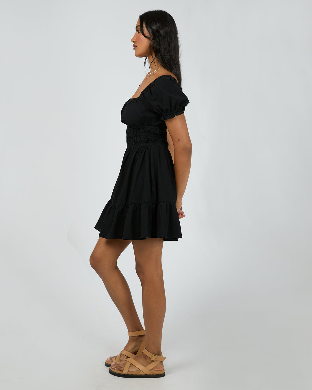 blue dress creamyexotica Ilaria Silk Midi Dress in Blue