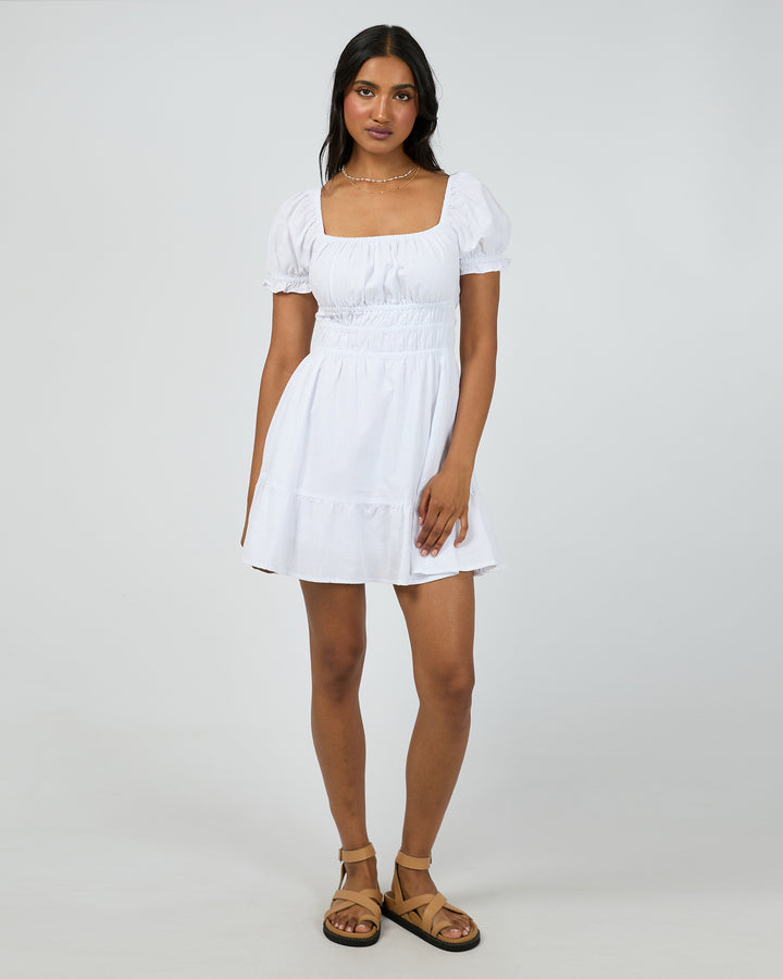 Essential Short Sleeve Mini Dress White