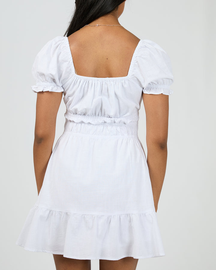 Essential Short Sleeve Mini Dress White