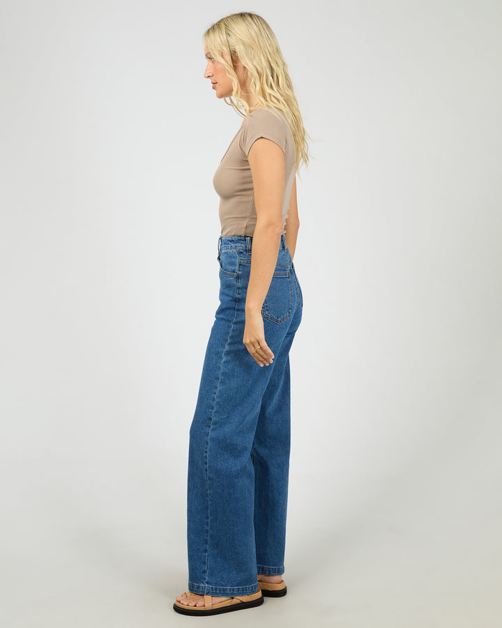 Washed Rib Scoop Neck Tee Stone