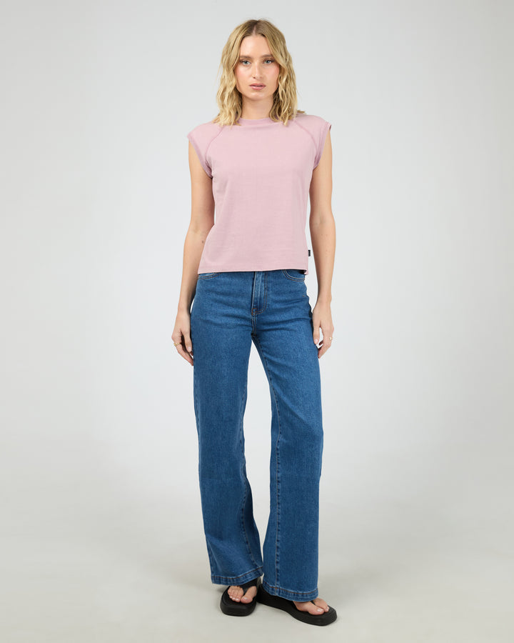 Washed Raglan Tee Quartz Pink