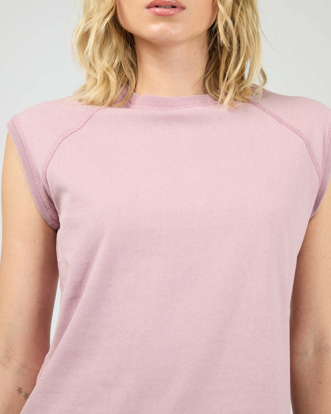 Washed Raglan Tee Quartz Pink