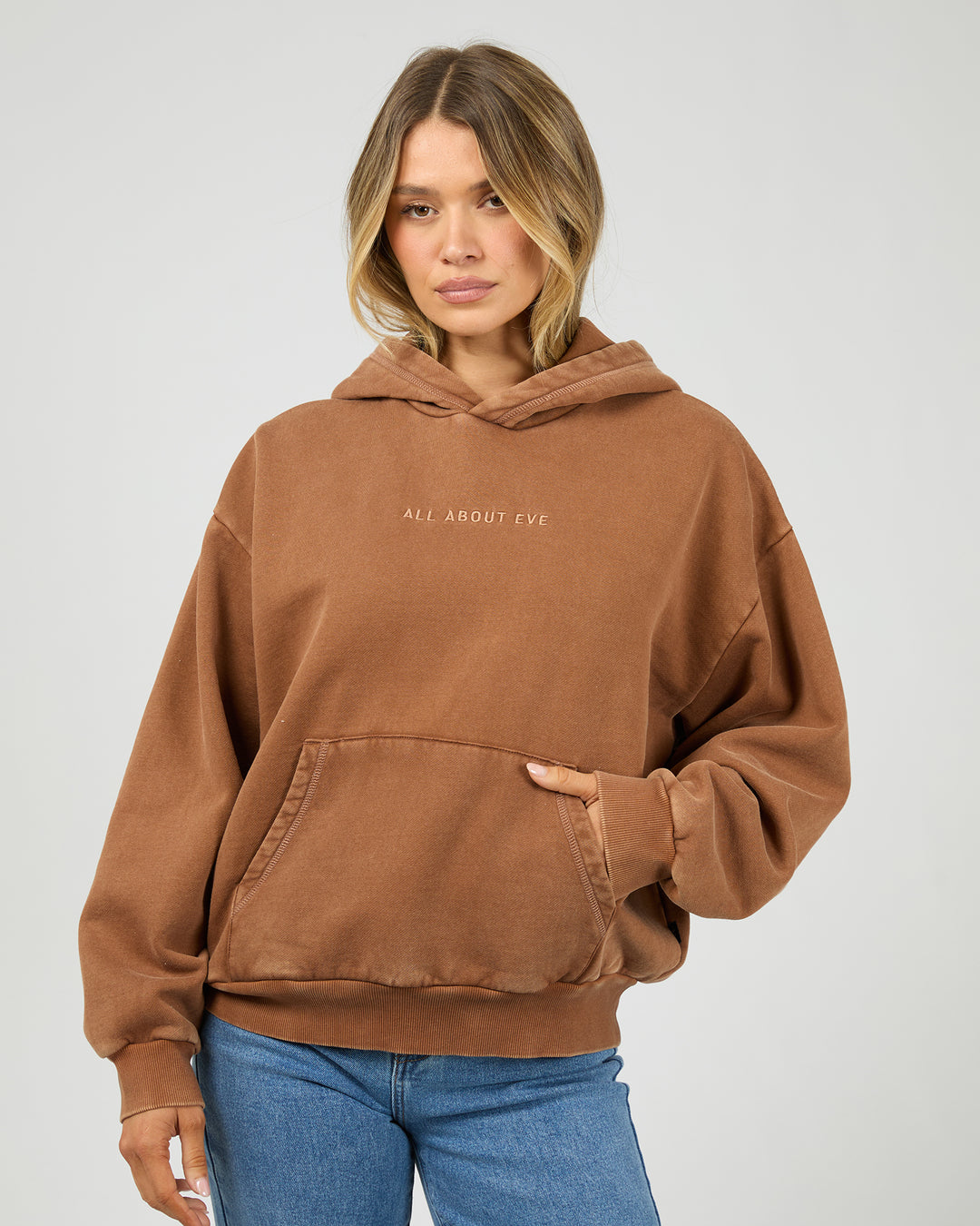 Aae Washed Box Hoodie Cinnimon