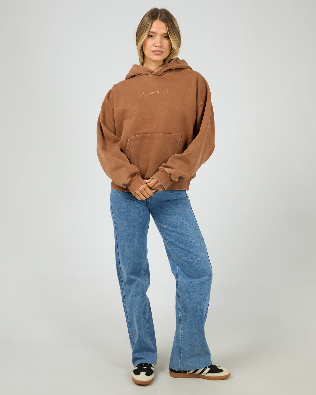 Aae Washed Box Hoodie Cinnimon