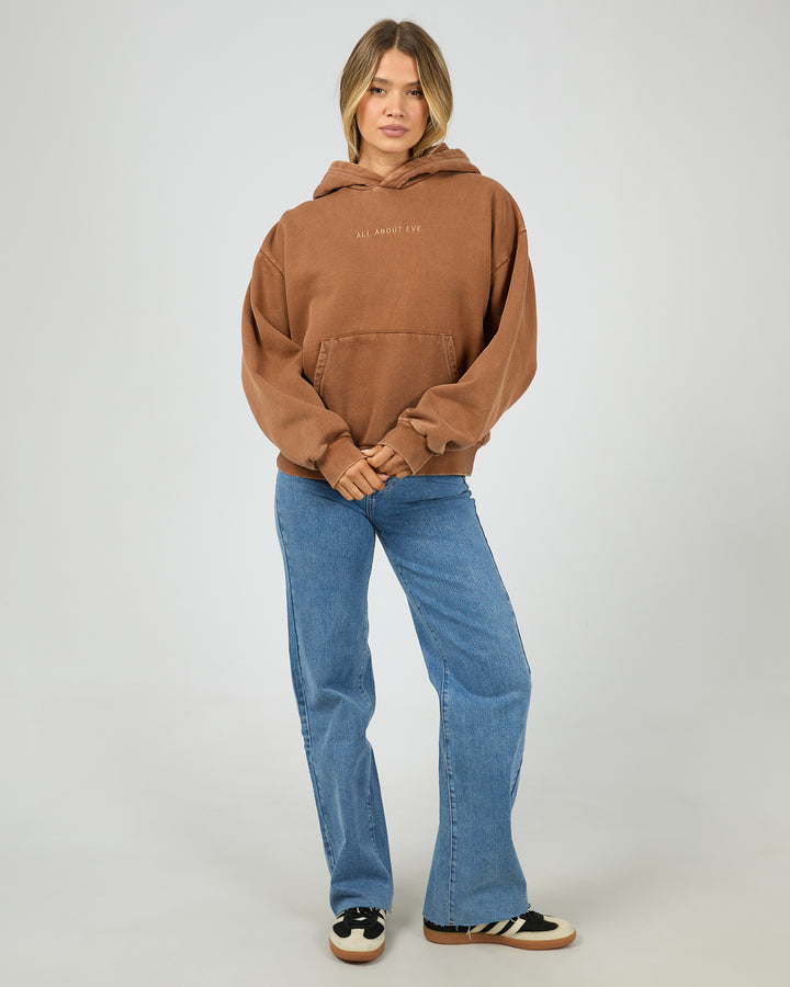 Aae Washed Box Hoodie Cinnimon