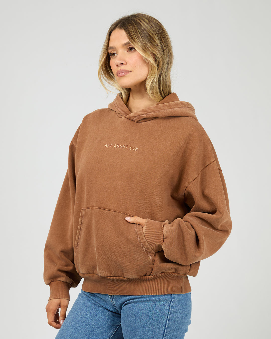 Aae Washed Box Hoodie Cinnimon