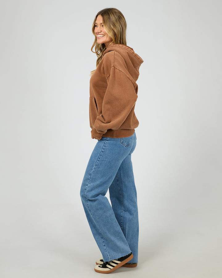 Aae Washed Box Hoodie Cinnimon