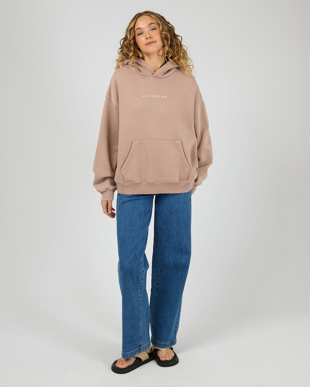 Aae Washed Box Hoodie Fawn
