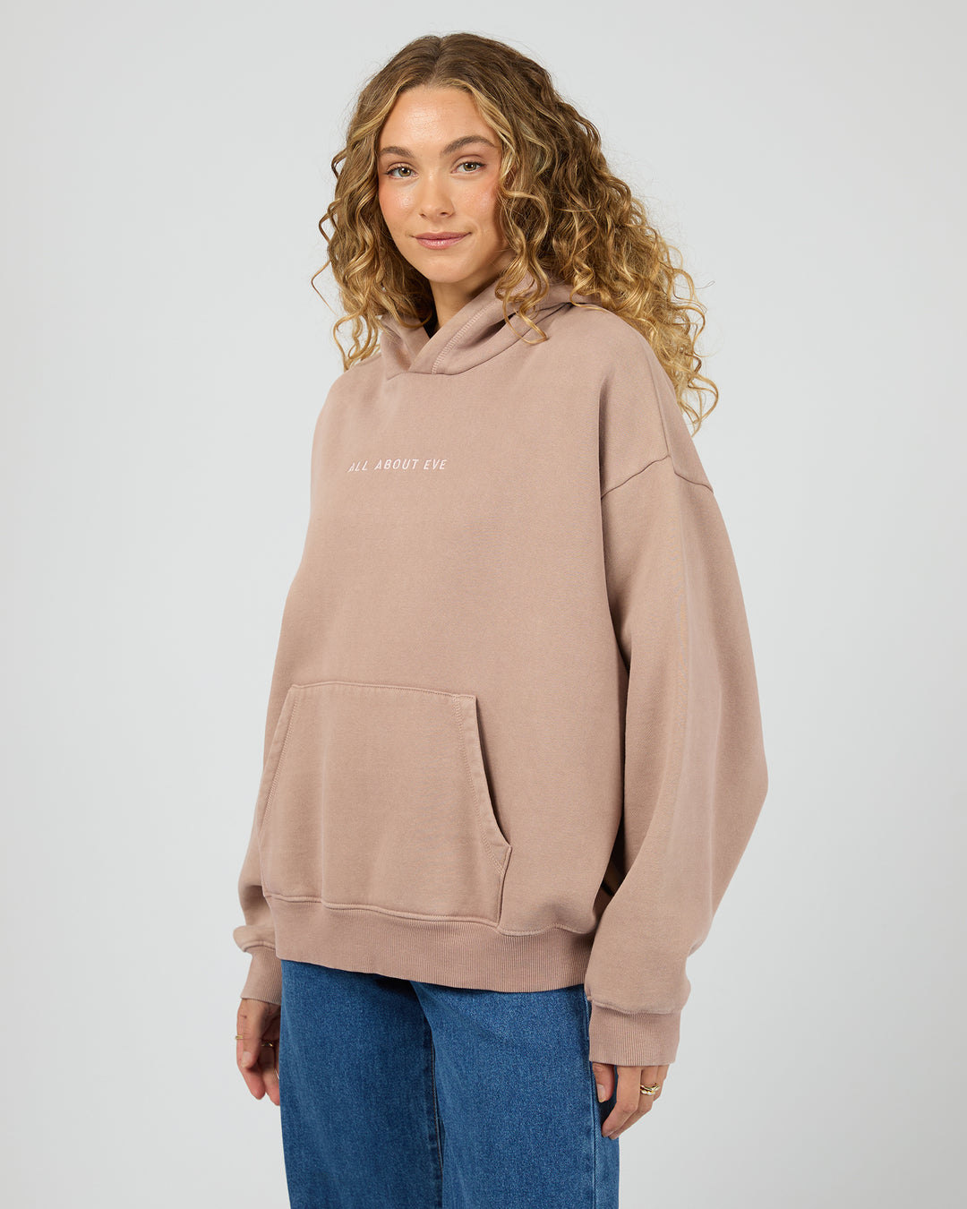Aae Washed Box Hoodie Fawn