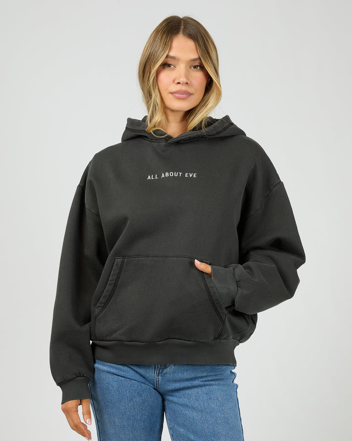 Aae Washed Box Hoodie Washed Black