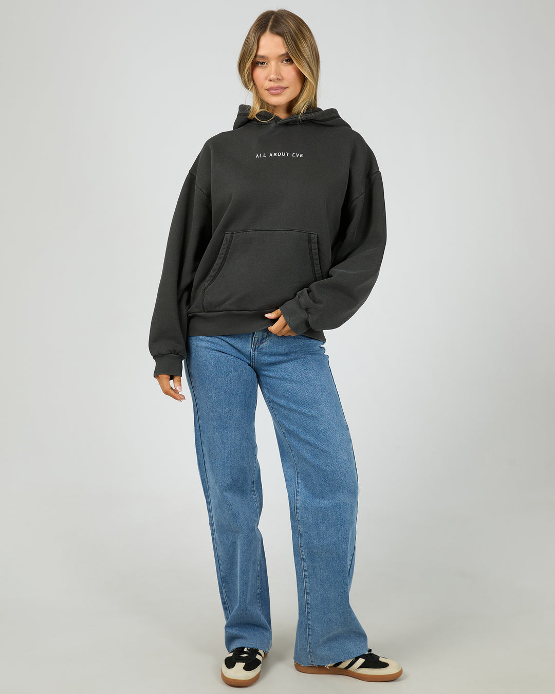 Aae Washed Box Hoodie Washed Black