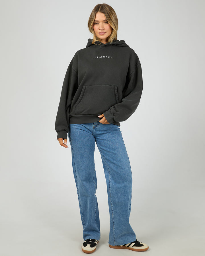 Aae Washed Box Hoodie Washed Black