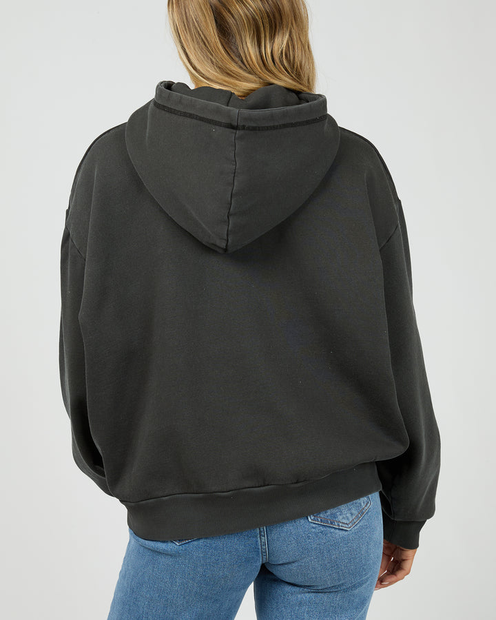 Aae Washed Box Hoodie Washed Black