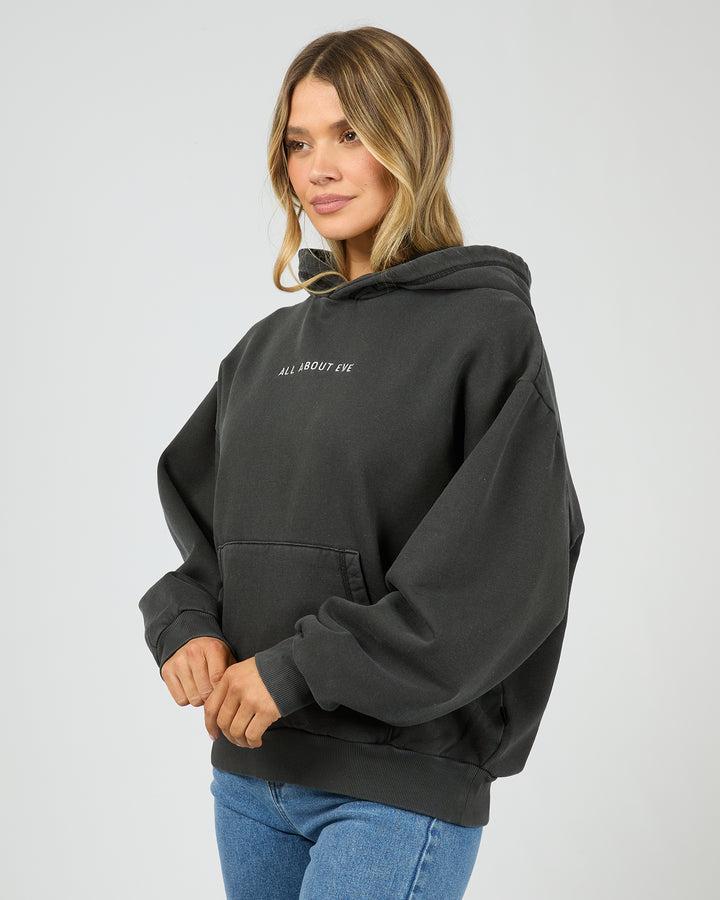 Aae Washed Box Hoodie Washed Black