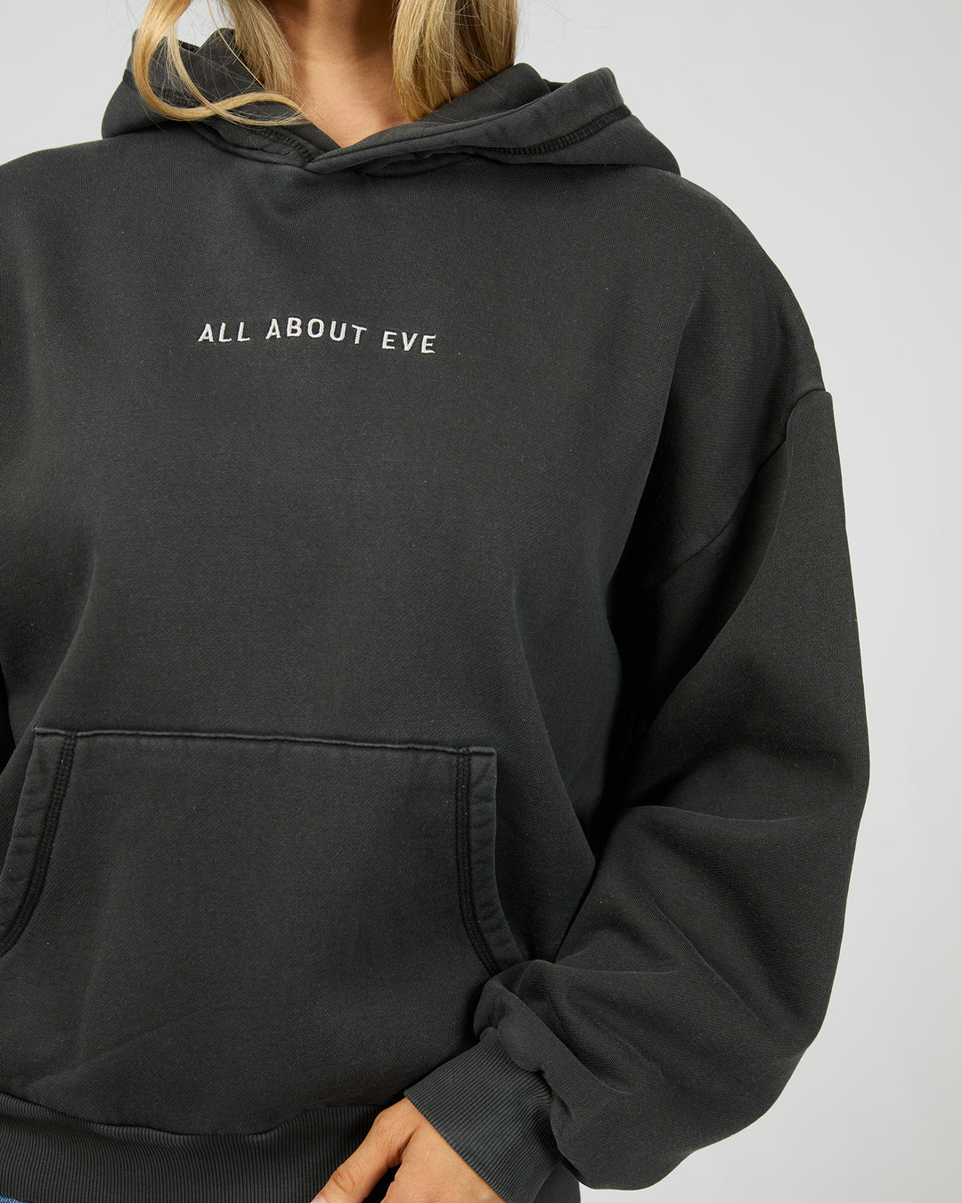 Aae Washed Box Hoodie Washed Black