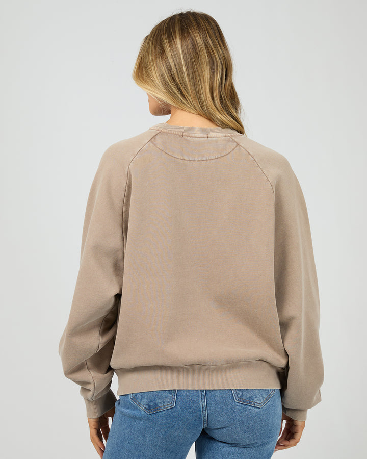 Aae Vintage Raglan Crew Stone