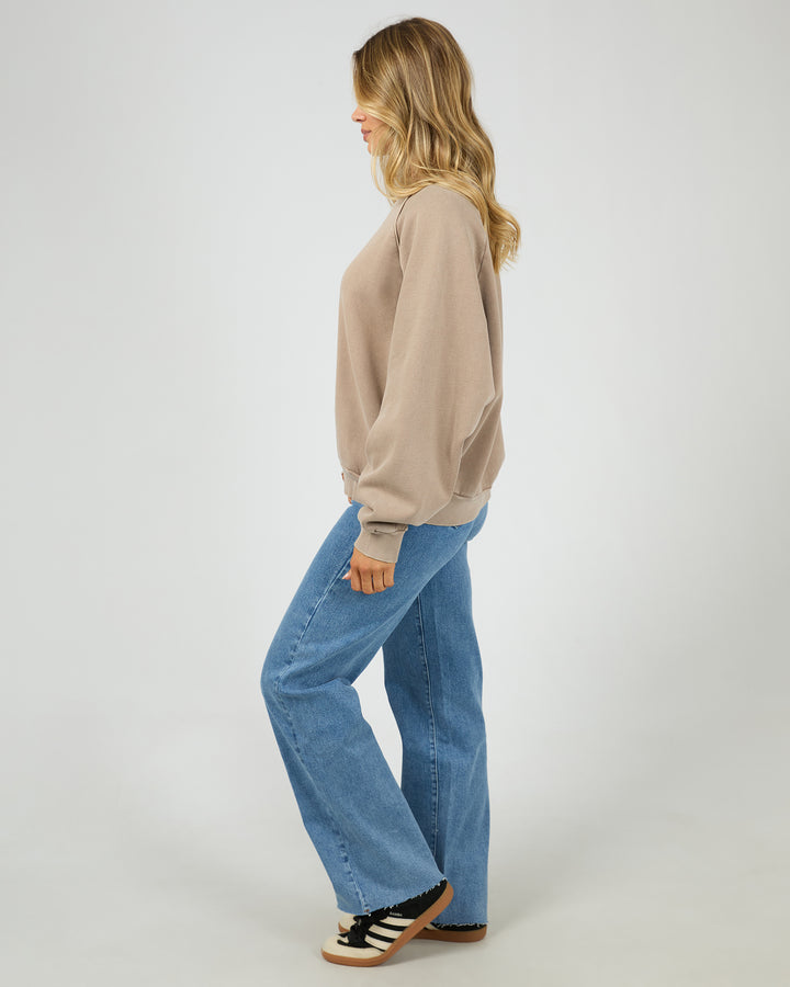 Aae Vintage Raglan Crew Stone