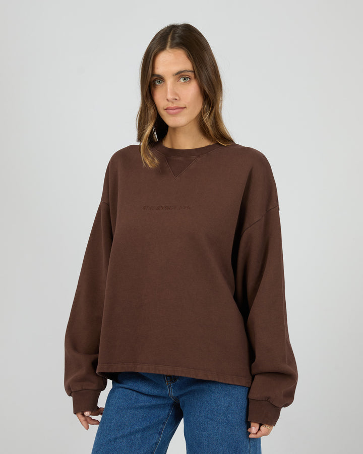 Aae Washed Box Crew Brown