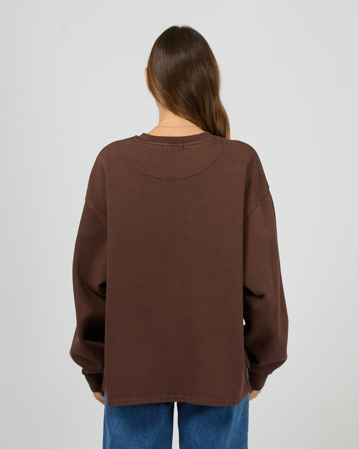 Aae Washed Box Crew Brown