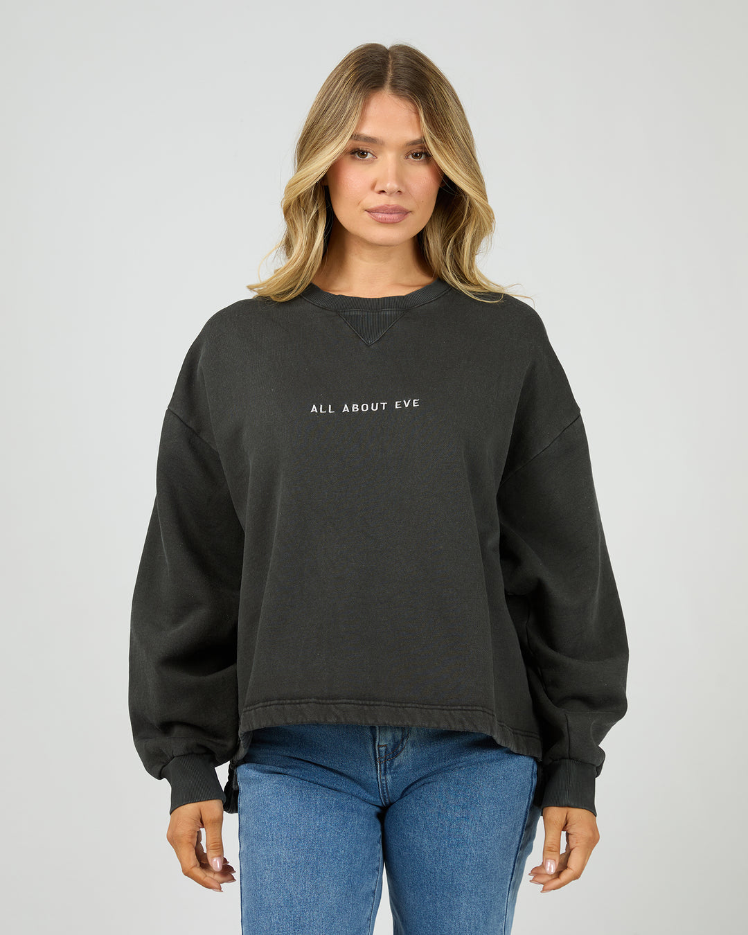 Aae Washed Box Crew Washed Black