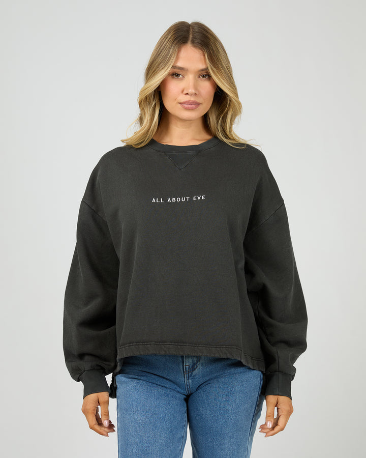 Aae Washed Box Crew Washed Black